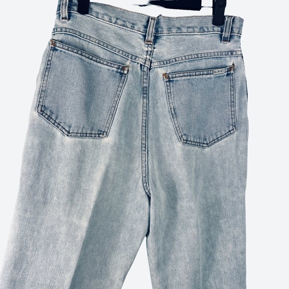 Bill Blass Vintage High Waisted Light Wash Mom Jeans Size 10 Rigid Denim Y2K 90s - Picture 7 of 12
